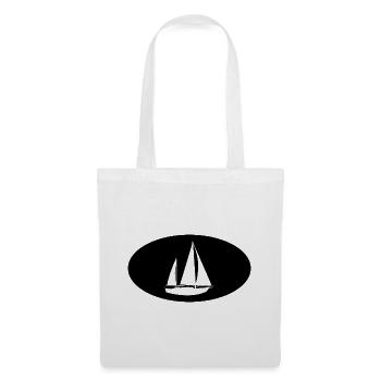 Demi-cercle et voilier - - Sac en tissu - blanc - Devant