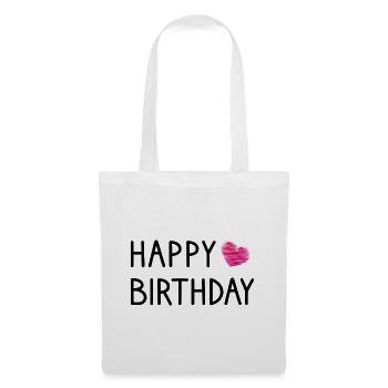 HAPPY BIRTHDAY. HAPPY BIRTHDAY. ANNIVERSARY. - Tote Bag - white - Front