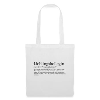 Spruchdesign Lieblingskollegin - Stoffbeutel - Weiß - Vorne