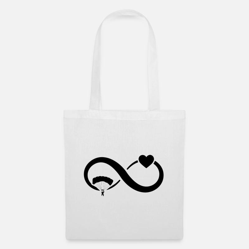 Infinity Heart und Paragliding - - Stoffbeutel - Weiß