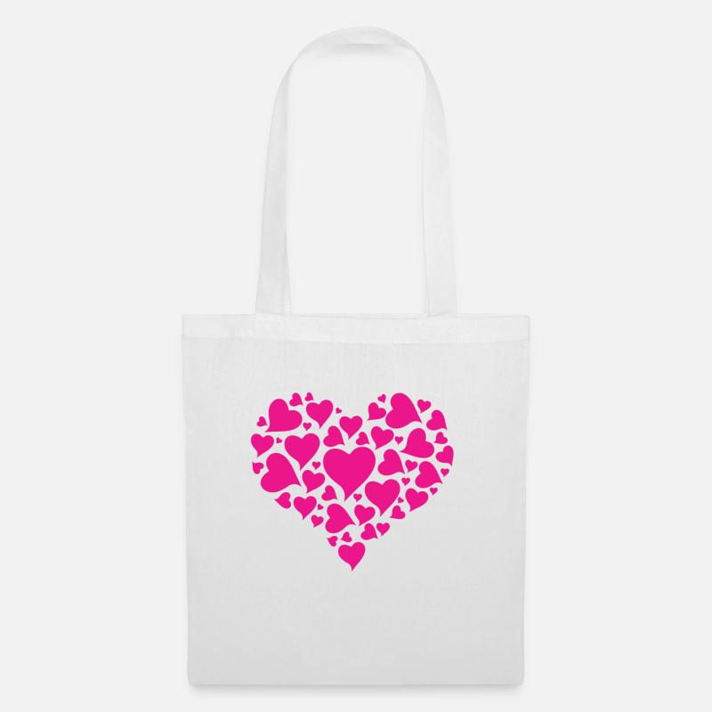 Valentinstag, Valentinstag, Valentinstag - Stoffbeutel - Weiß