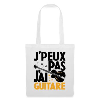 Je Peux Pas J'ai Guitare Drôle Guitare - Sac en tissu - blanc - Devant