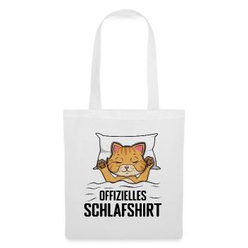 Mein Offizielles Schlafshirt Faulenzer - Stoffbeutel - Weiß - Vorne