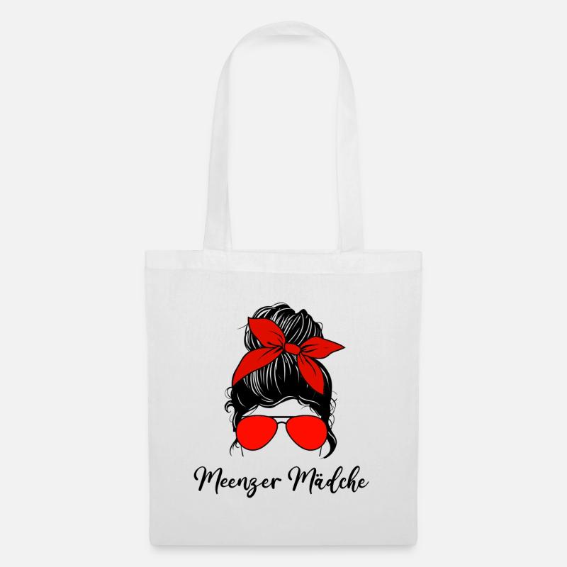 Mainz Meenzer Mädche Messy Bun - Stoffbeutel - Weiß