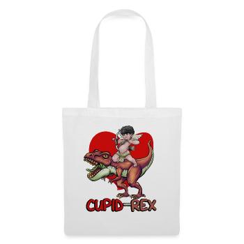 Armure de Cupidon T Rex coeur Saint-Valentin Cupid Rex - Sac en tissu - blanc - Devant