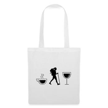 Café Vin et Randonnée - (2) - Sac en tissu - blanc - Devant