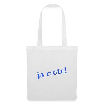 Ja Moin! - Guten Morgen - Nordsee - Ostsee - Anker - Stoffbeutel - Weiß - Vorne
