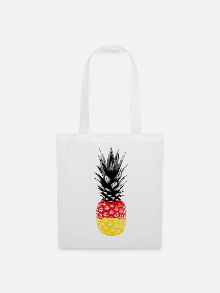 Deutschland, Ananas, Flagge, WM, Fußball - Stoffbeutel - Weiß