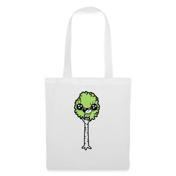 Laughing Cartoon Birch - Tote Bag - white - Front