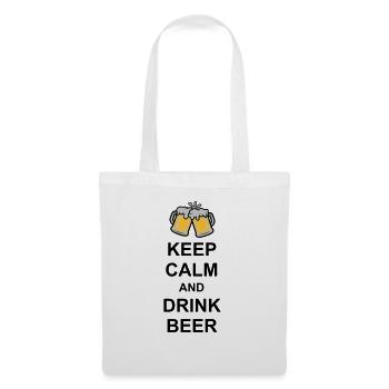 Keep Calm Drink Beer - Stoffbeutel - Weiß - Vorne