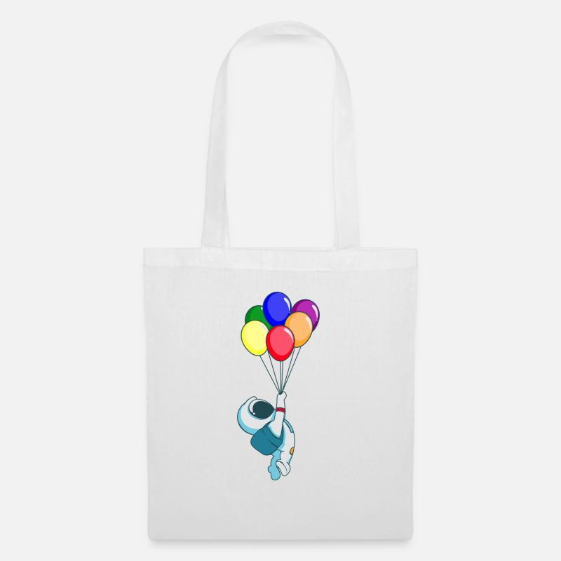 Astronaut Regenbogen Luftballons LGBT Gay Pride - Stoffbeutel - Weiß