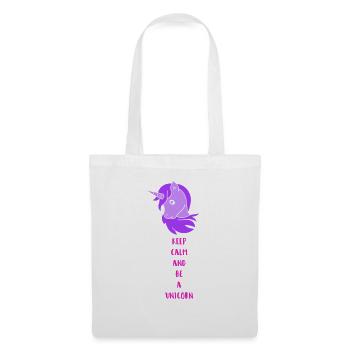 unicorn keep calm - Stoffbeutel - Weiß - Vorne