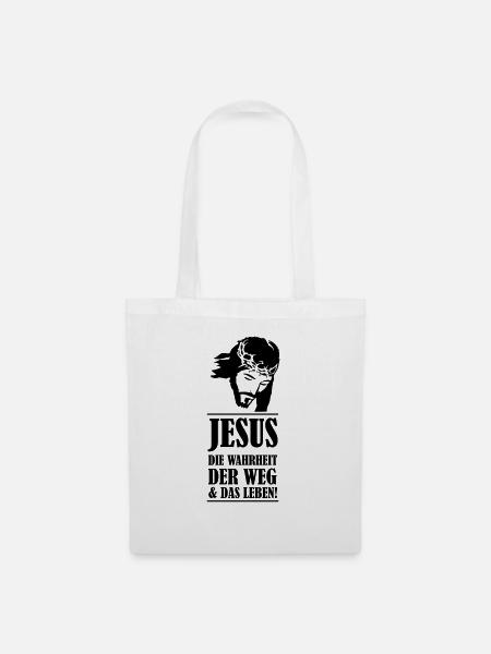 jesus die wahrheit - Stoffbeutel - Weiß