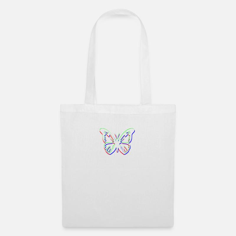 RGB-Schmetterling - Stoffbeutel - Weiß