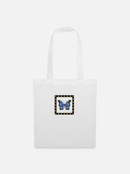 Schmetterling - Stoffbeutel - Weiß
