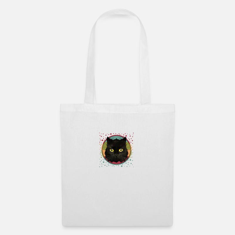Katze - Stoffbeutel - Weiß