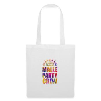 Malle Party Crew Spruch - Stoffbeutel - Weiß - Vorne