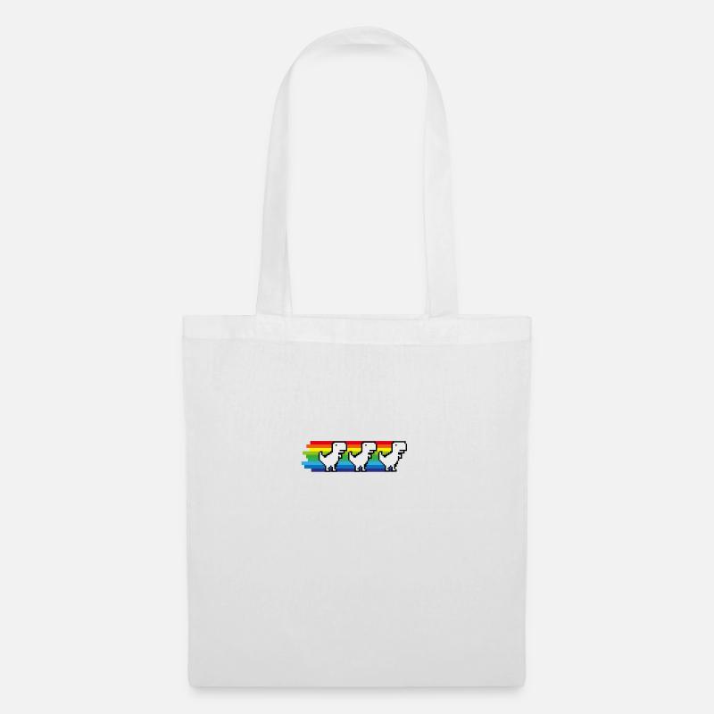 Chrome Dino Dance - Sac en tissu - blanc