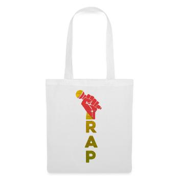RAP Fist Microphone Emblem - Tote Bag - white - Front