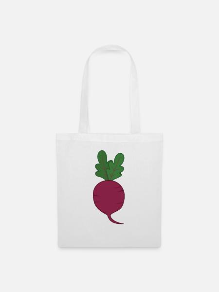 Rote Beete - Stoffbeutel - Weiß