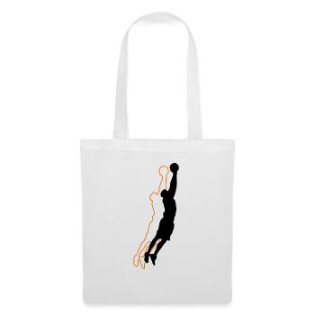 basketballer silhouette 2 - Stoffbeutel - Weiß - Vorne