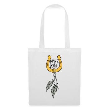 SOUHAIT SABOTS CHEVAL RÊVES CHEVAUX MOTIF DE SOUHAIT - Sac en tissu - blanc - Devant