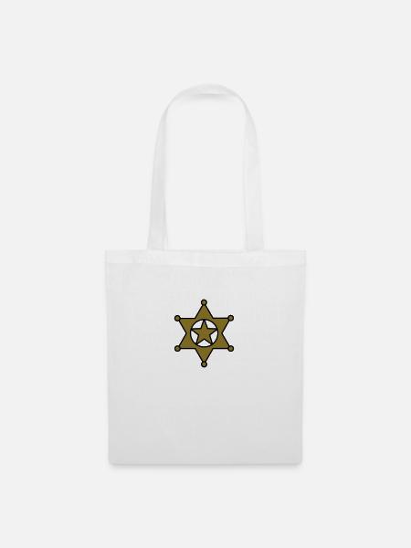 Sheriff Stern_se6 - Stoffbeutel - Weiß