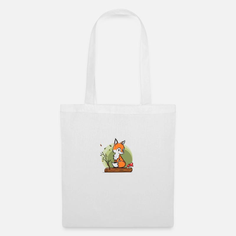 Fuchs im Herbst - Stoffbeutel - Weiß