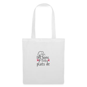les bons petits plats - Sac en tissu - blanc - Devant