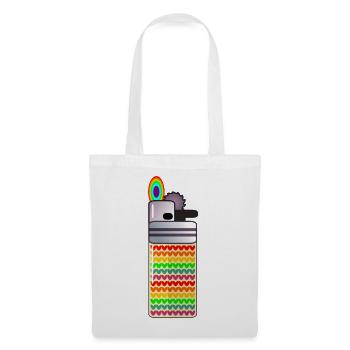 RAINBOW - BRIQUET À FUMER - Sac en tissu - blanc - Devant
