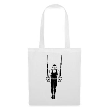 Anneaux de gymnastique - Sac en tissu - blanc - Devant