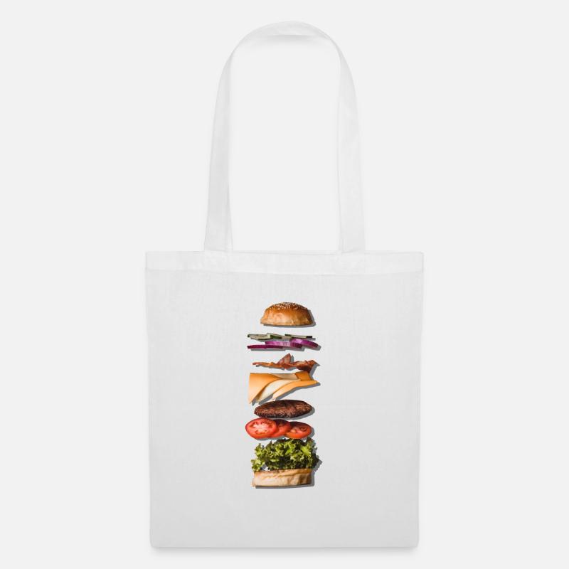 burger - Stoffbeutel - Weiß