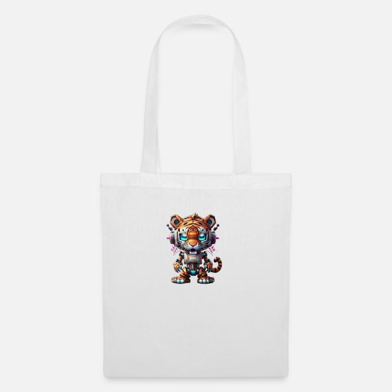 Tiger Robot - Tote Bag - white
