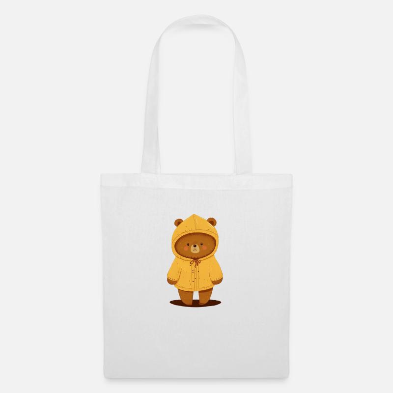 Kleiner brauner Bär - Stoffbeutel - Weiß