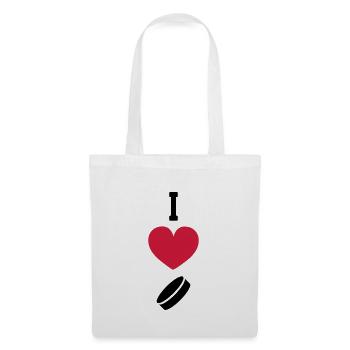 Cadeau de patin à glace de patin à glace de hockey sur glace - Sac en tissu - blanc - Devant