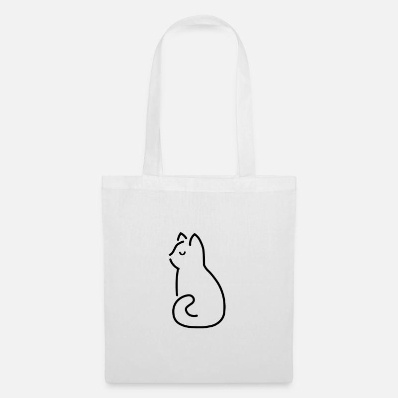 Katzen - Stoffbeutel - Weiß