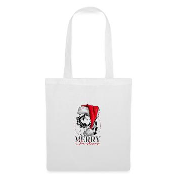 Santa TOSA INU Joyeux Noël Chiens Wilsigns - Sac en tissu - blanc - Devant