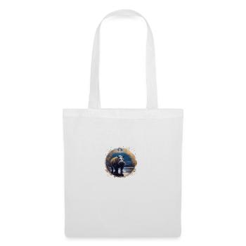Hippopotamus,Gold,Painting,Night,Stars,Watercolor - Tote Bag - white - Front