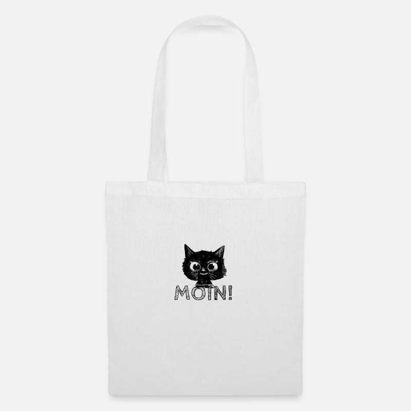Moin,katze,comic , Kätzchen - Stoffbeutel - Weiß