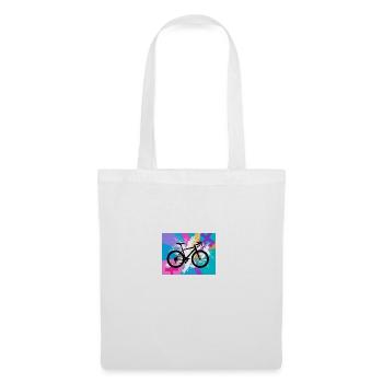 illustration,mountain bike,road bike,graffiti,pink - Tote Bag - white - Front