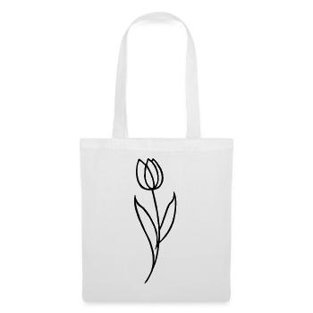 Sketch of a Black Flower - Tote Bag - white - Front