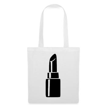 Lippenstift_Kosmetik_Geschenk - Stoffbeutel - Weiß - Vorne