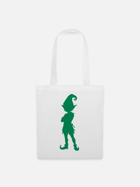 elfe_silhouette - Stoffbeutel - Weiß