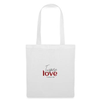 Inspire Love Forever – Minimale rote Typografie Desi - Stoffbeutel - Weiß - Vorne