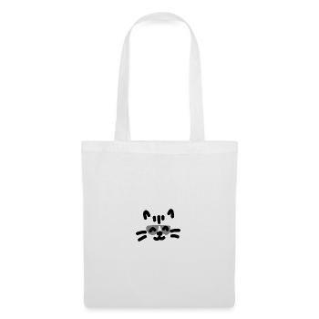 Chat cool Katze - Sac en tissu - blanc - Devant