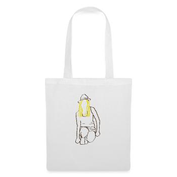 BLONDE Frau Petanque - Stoffbeutel - Weiß - Vorne