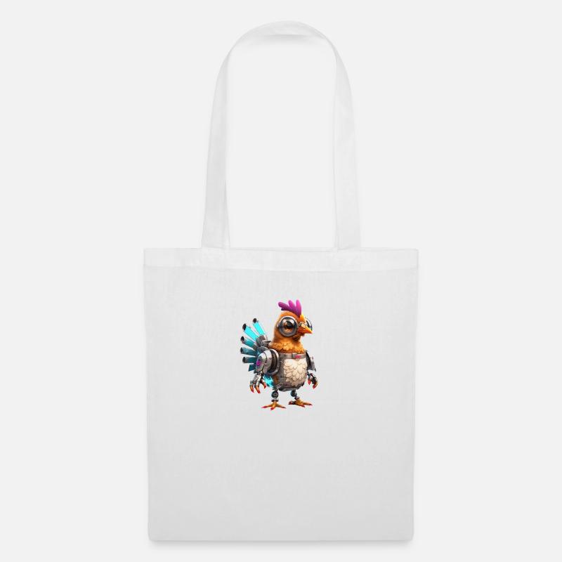 Robo chicken - Stoffbeutel - Weiß