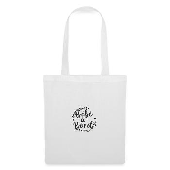 Super stickers bébé a bord floral - Sac en tissu - blanc - Devant