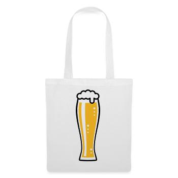 Wheat Beer Glass (Weiss Beer / Beer Drinker / 2C) - Tote Bag - white - Front