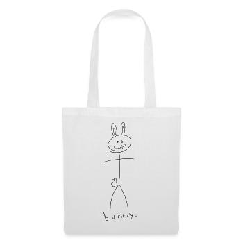 bunny girl. (lignes noires) (par Leni Riosa) - Sac en tissu - blanc - Devant